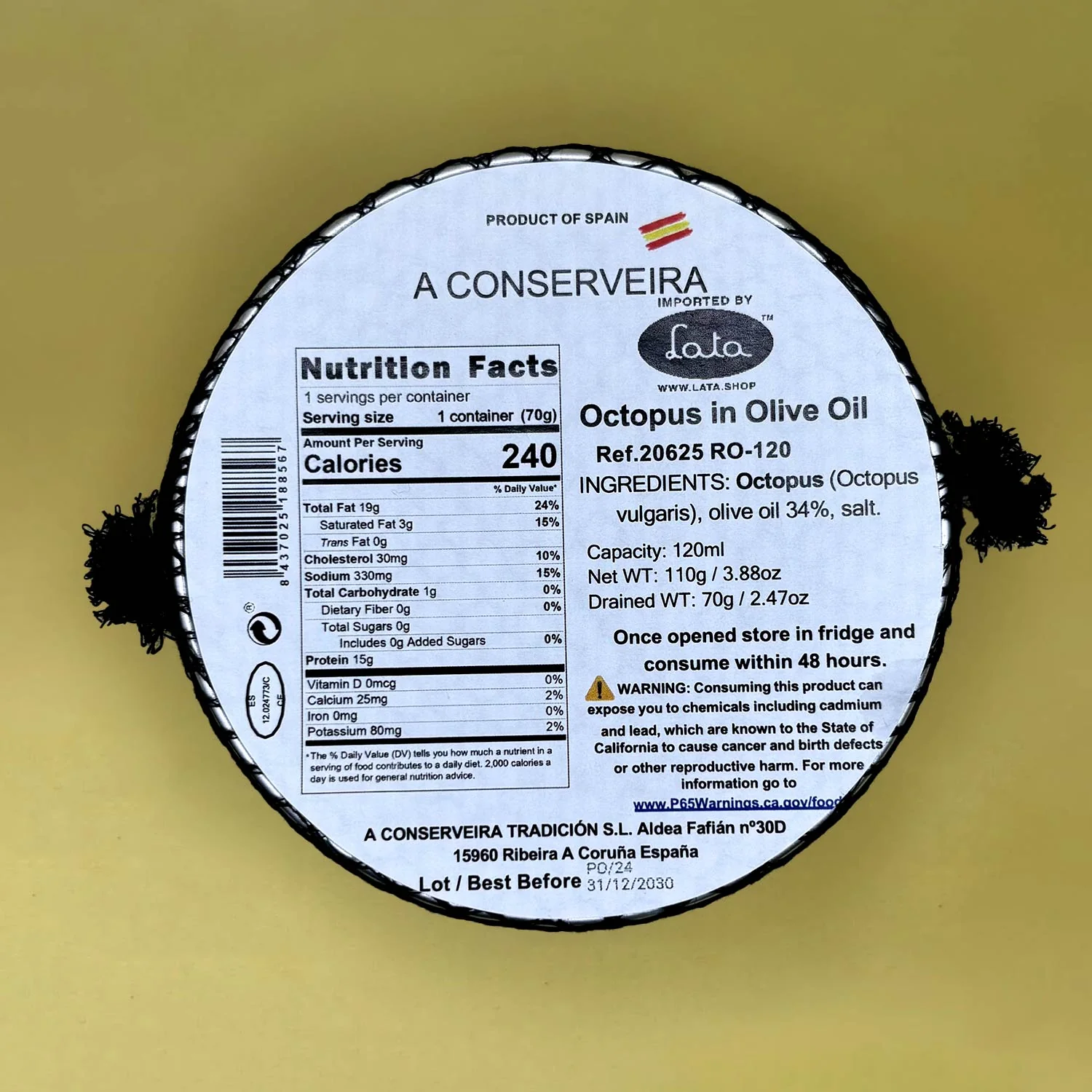 A Conserveira Tradición Galician Octopus in Olive Oil - Image 4