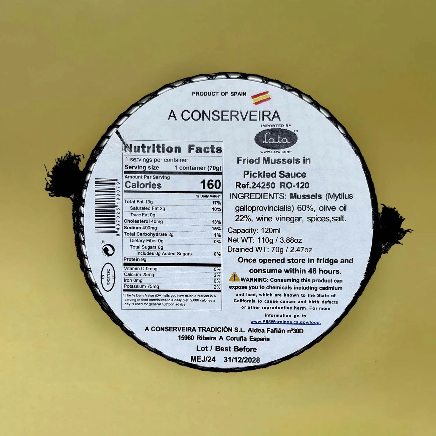 A Conserveira Tradición Mussels in Pickled Sauce 7/10 pieces - Image 4