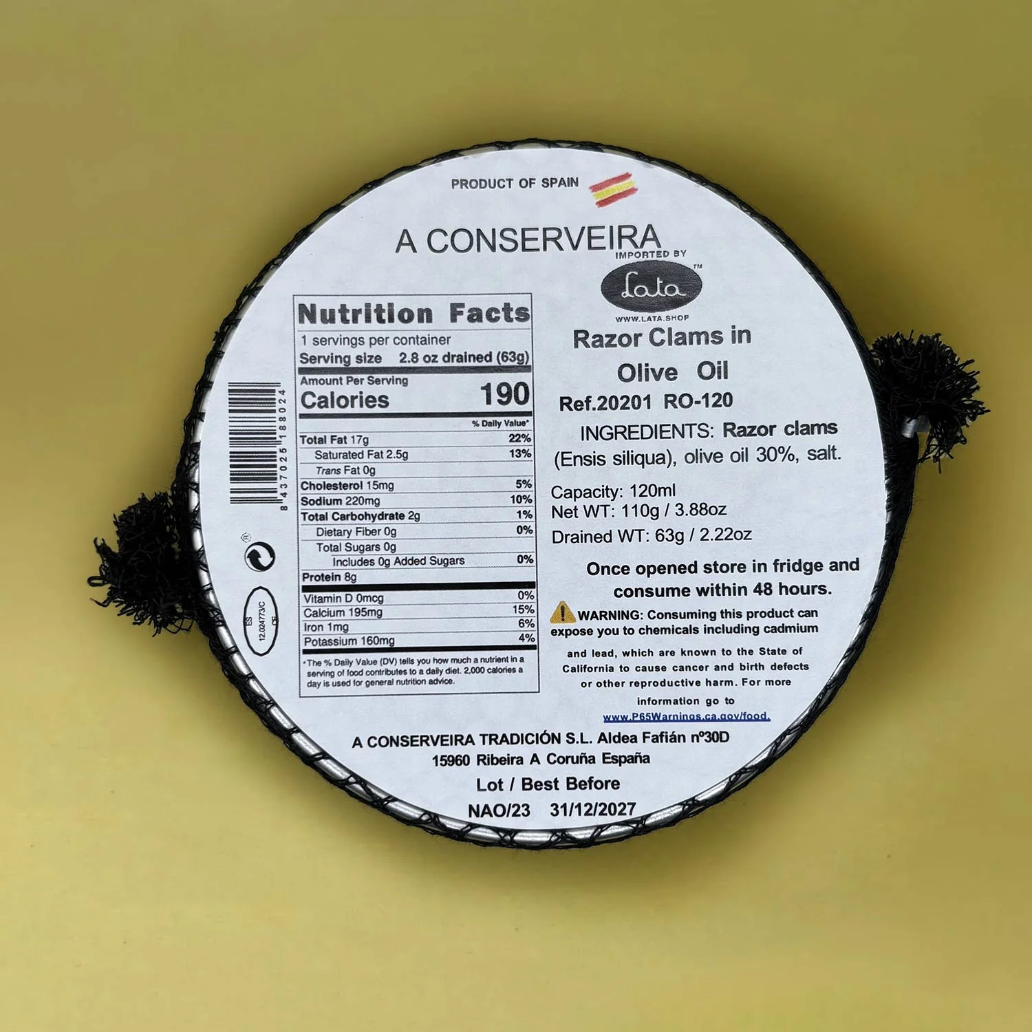 A Conserveira Tradición Razor Clams in Brine - Image 5