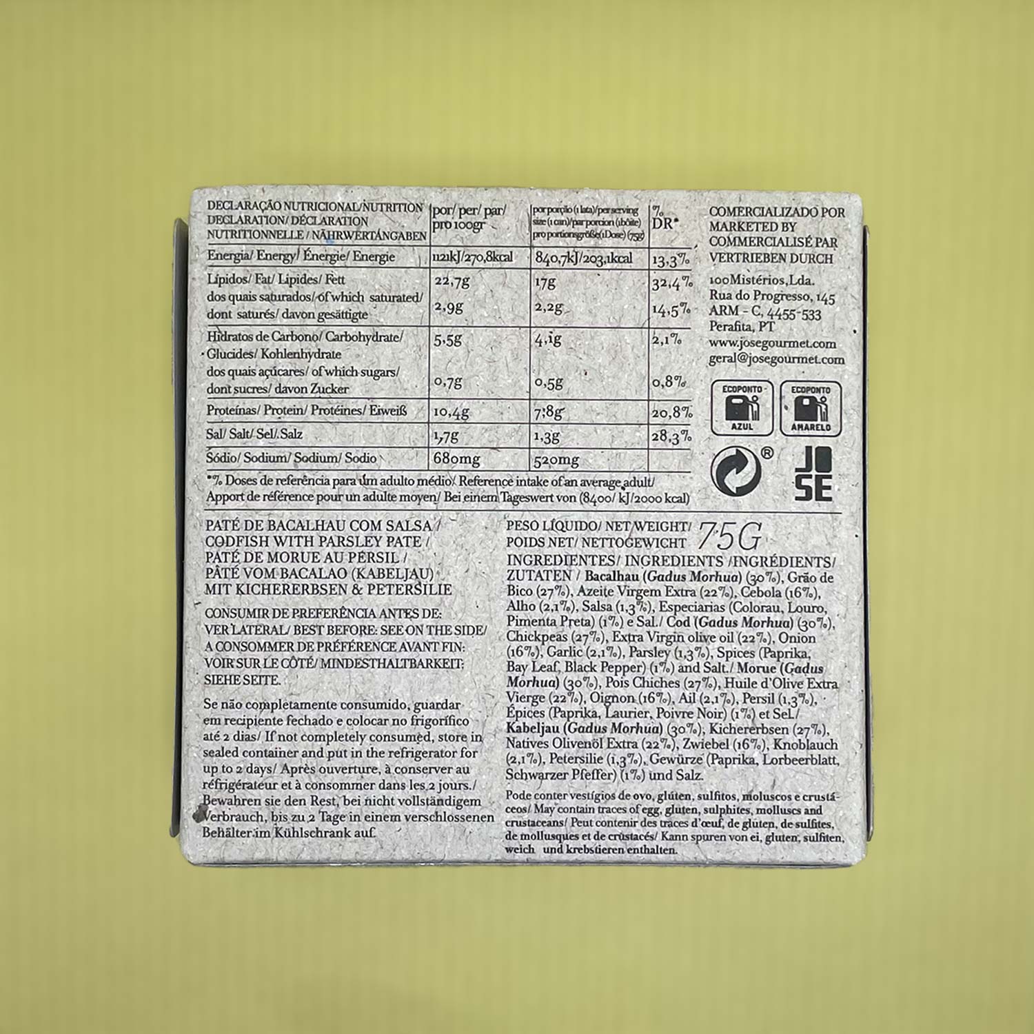 José Gourmet Codfish with Parsley Pâté - Image 4