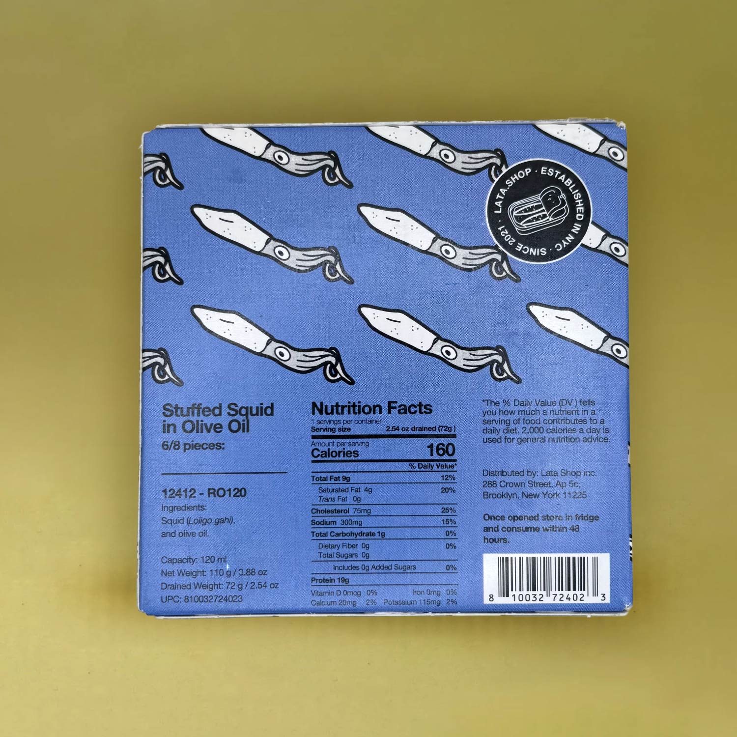 Lata Stuffed Squid in Olive Oil - Image 4