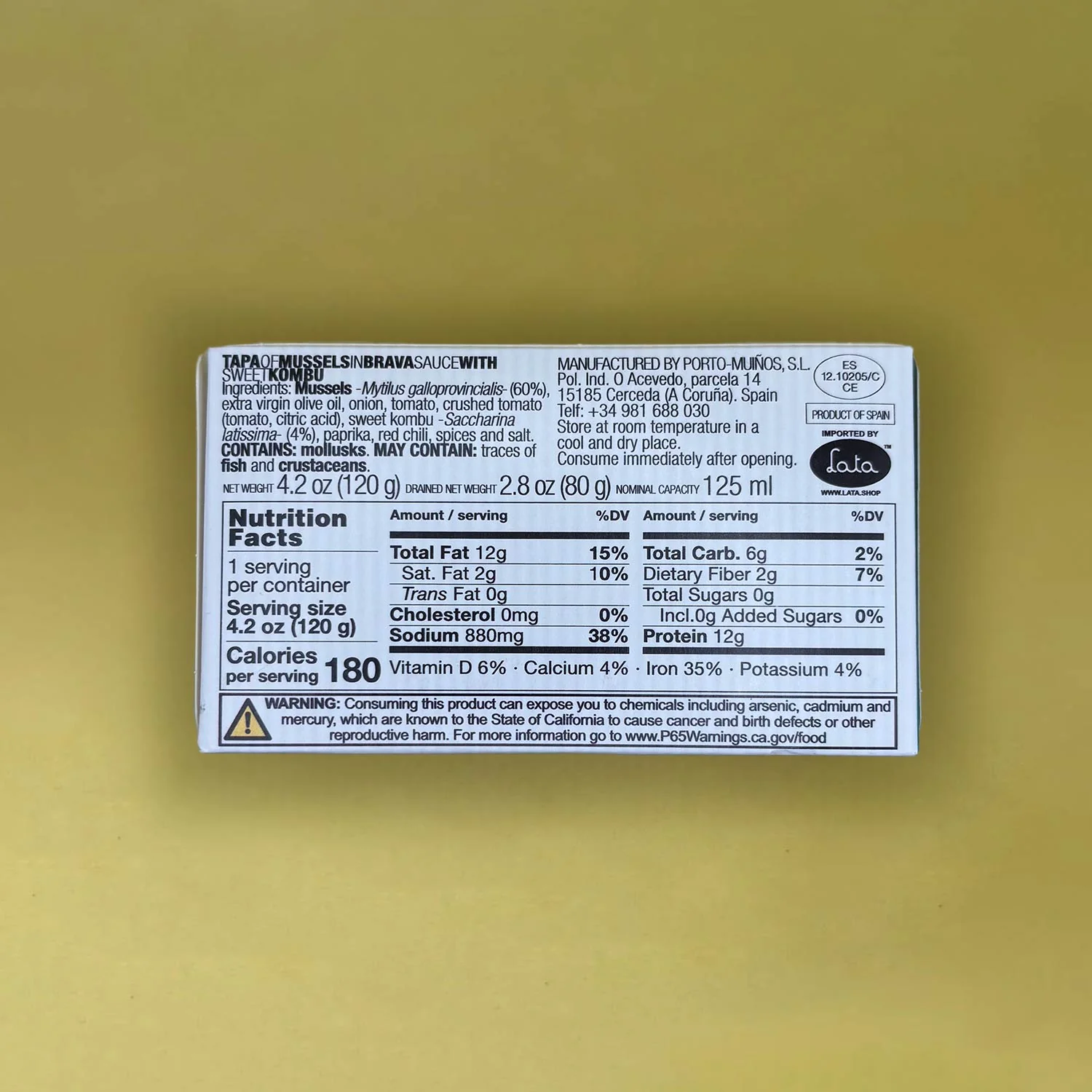 Porto-Muiños Tapa of Mussels in Brava Sauce and Sweet Kombu - Image 5