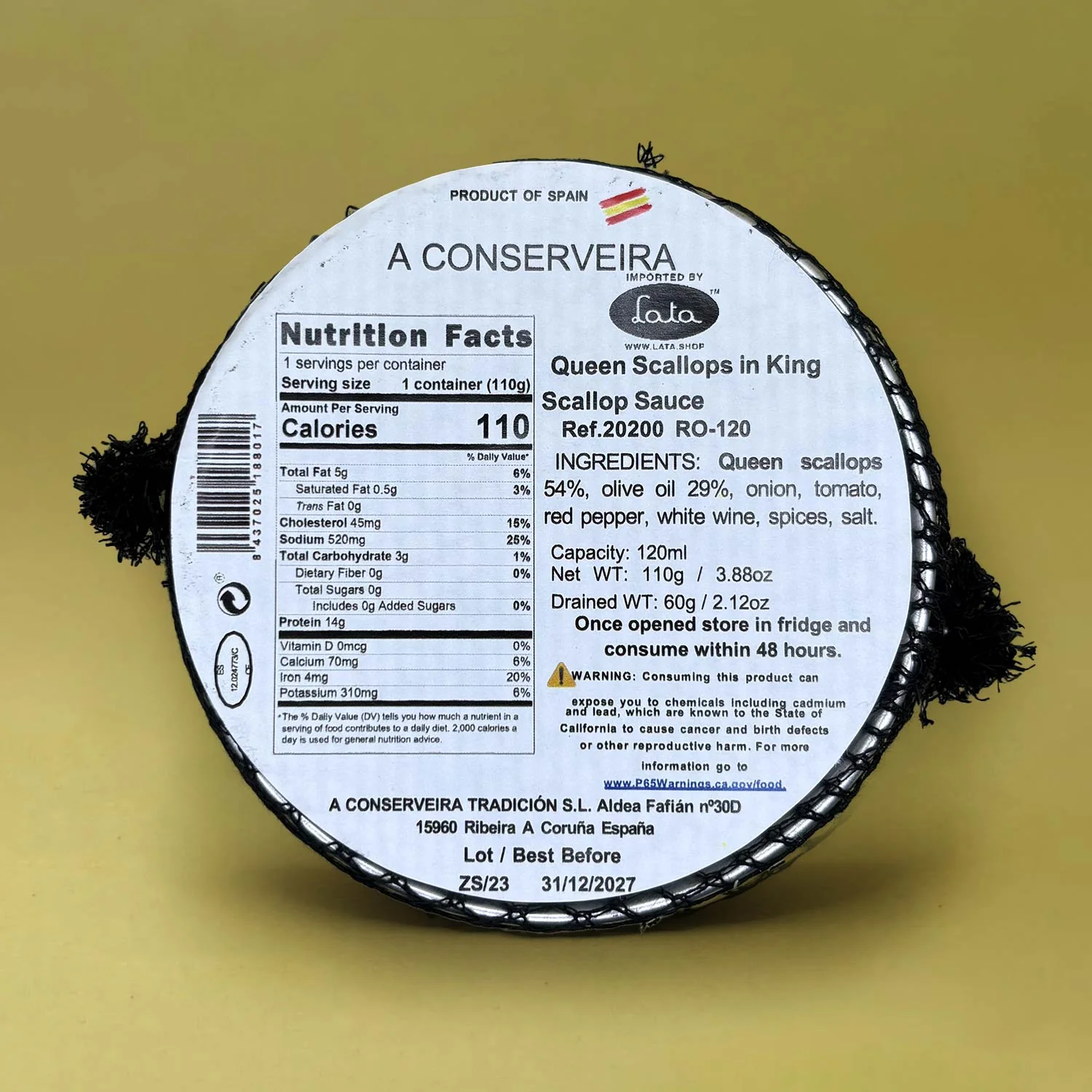 A Conserveira Tradición Small Scallops in Vieira Sauce "Zamburiñas" - Image 3